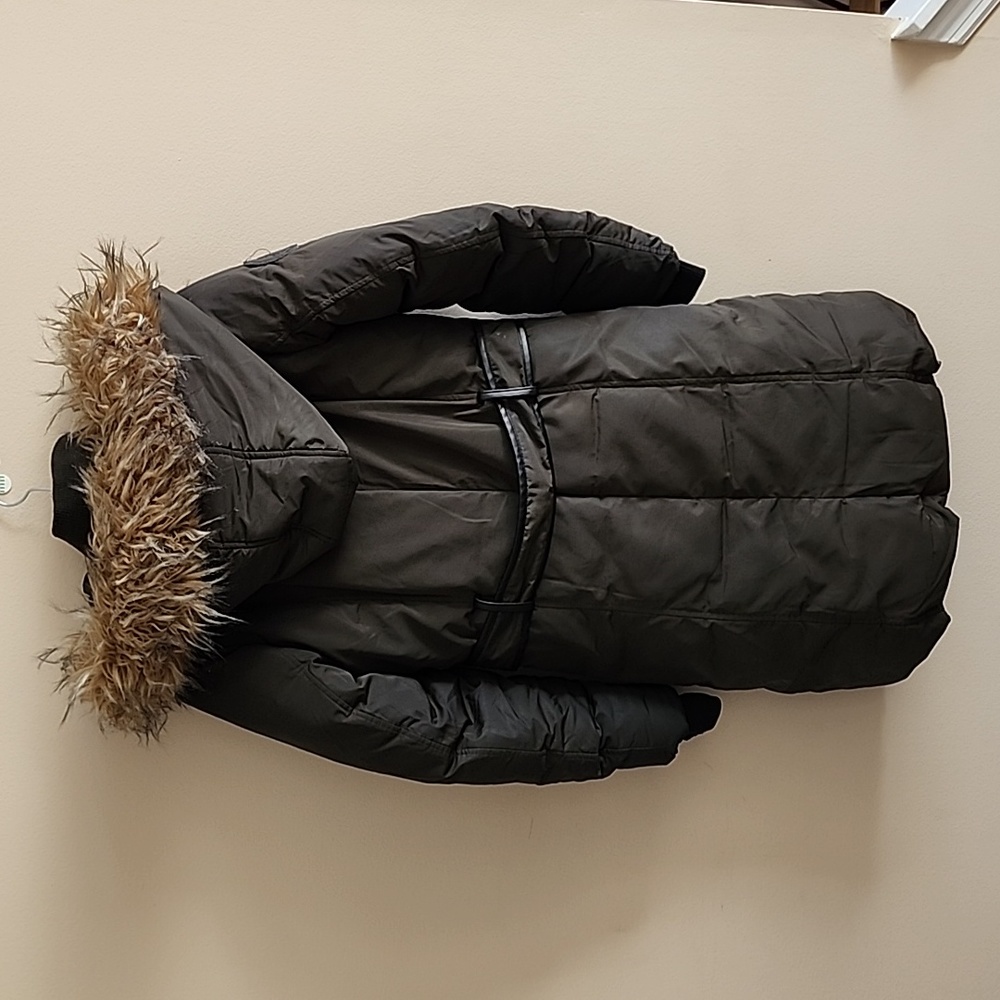 Canada WeatherGear Super Triple Goose Puffer Jacket Women S Green Coat Parka Fur - Picture 10 of 17